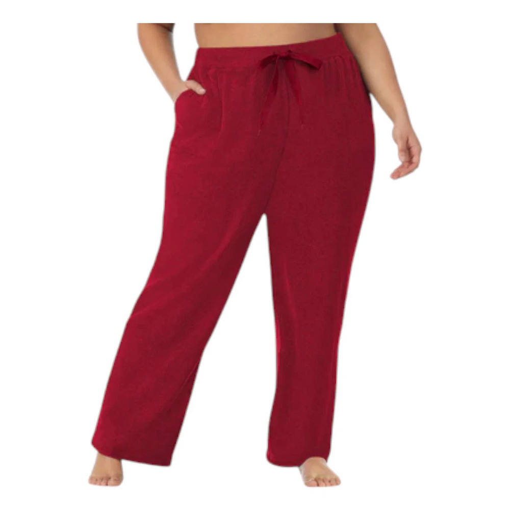 Comfort Code Women's Fleece Lounge Pant Red - Regular